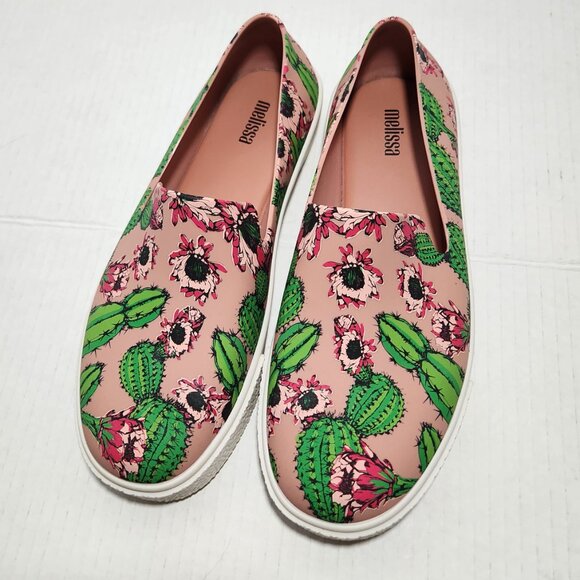 Melissa Ground III Pink Cactus Flower Slip-on Tennis Shoe - Picture 5 of 12